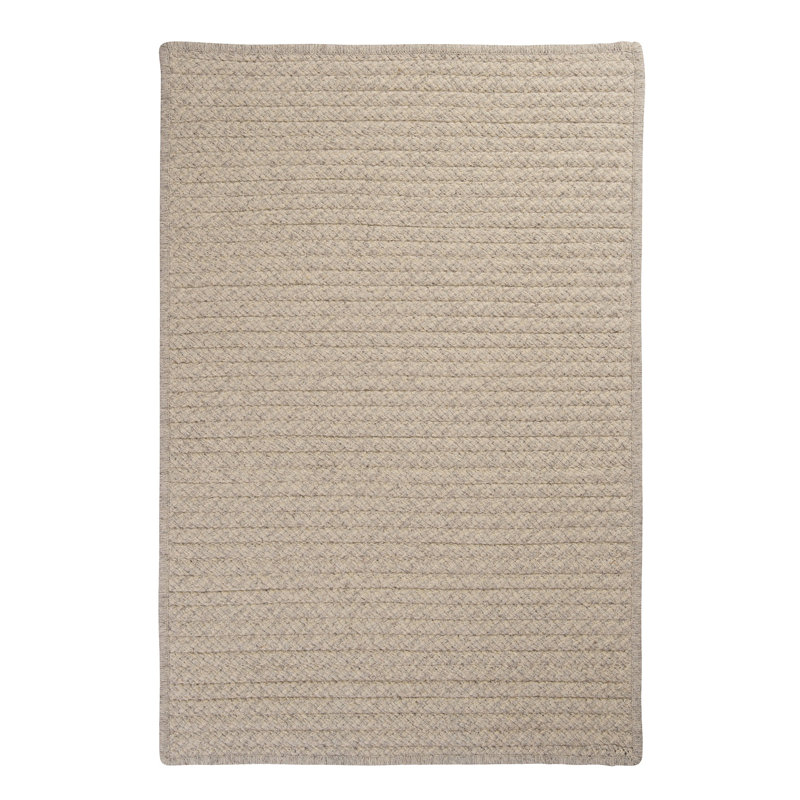 Colonial Mills Natural Wool Houndstooth Braided Cream Area Rug